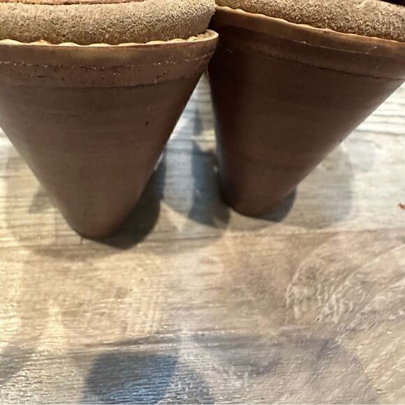 FRYE Bootie Women’s Size 8B Carolina Ash Peep Toe Suede Slingback Beige Neutral - Picture 9 of 10